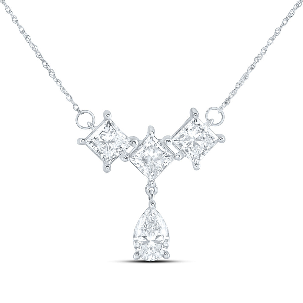 14K Yellow Or White Gold 3 Cttw Lab Grown Diamond Fashion Necklace (18 Inch)