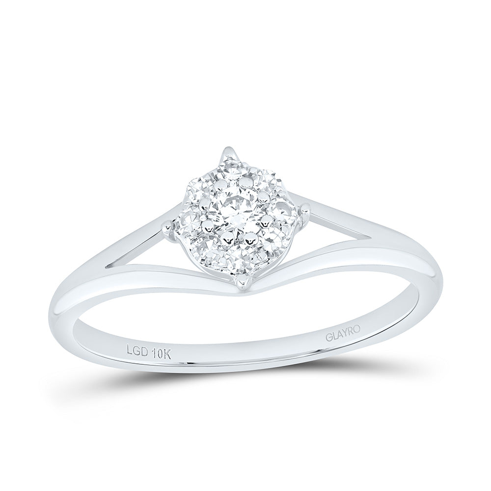 10K Yellow Or White Gold 1/5 Cttw Lab Grown Diamond Round Engagement Ring