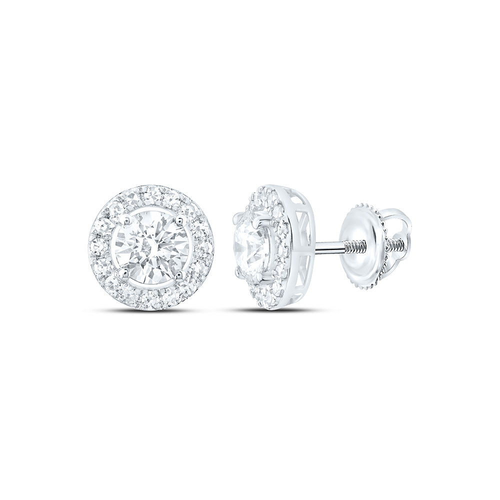 10K Yellow Or White Gold 1 1/2 Cttw Lab Grown Diamond Round Earring