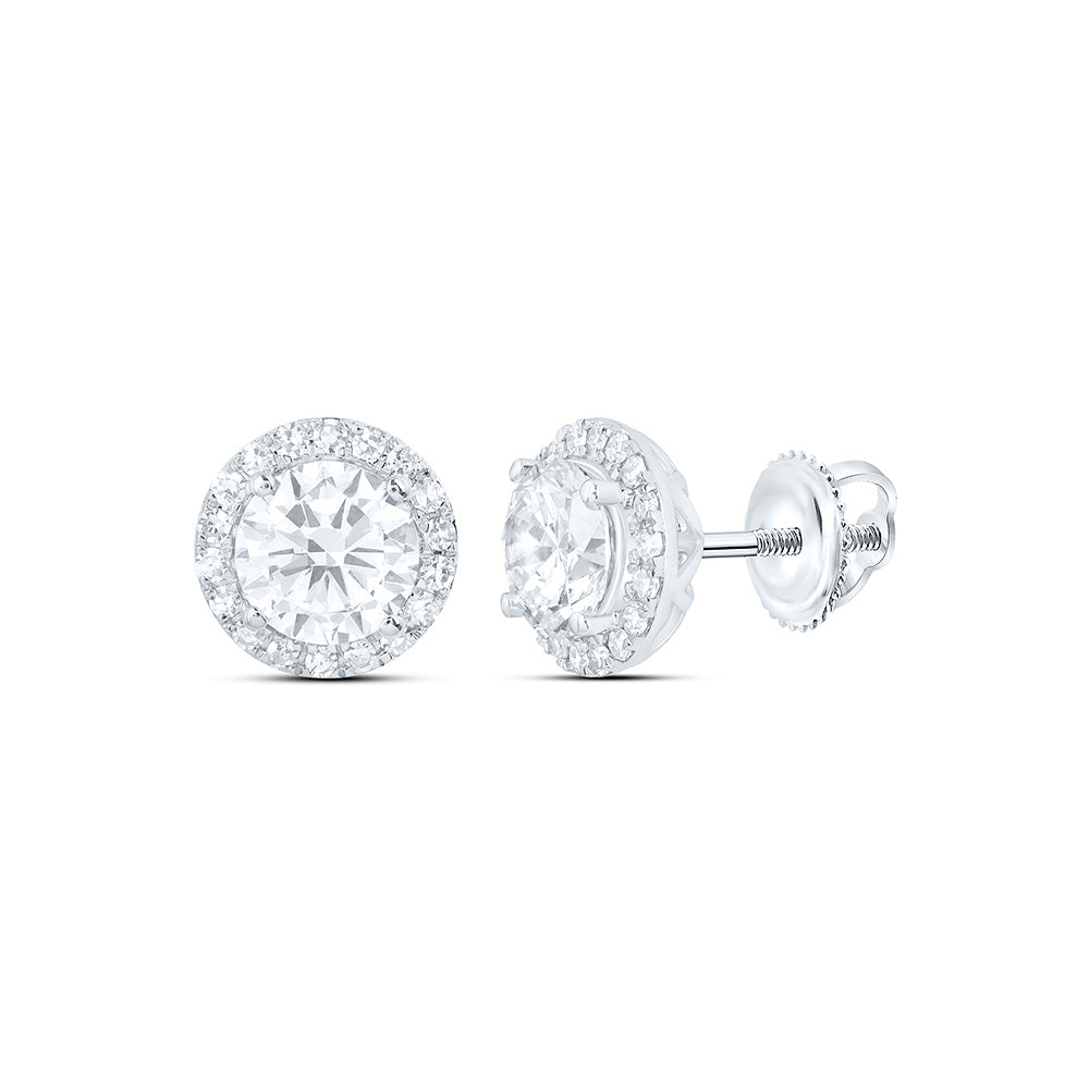 14K Yellow Or White Gold 2 1/3 Cttw Lab Grown Diamond Round Earring