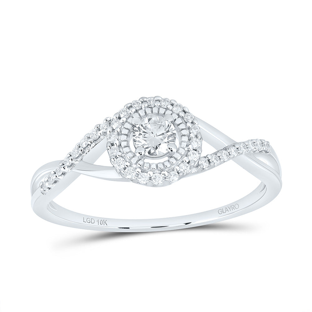 10K Yellow Or White Gold 1/4 Cttw Lab Grown Diamond Round Engagement Ring