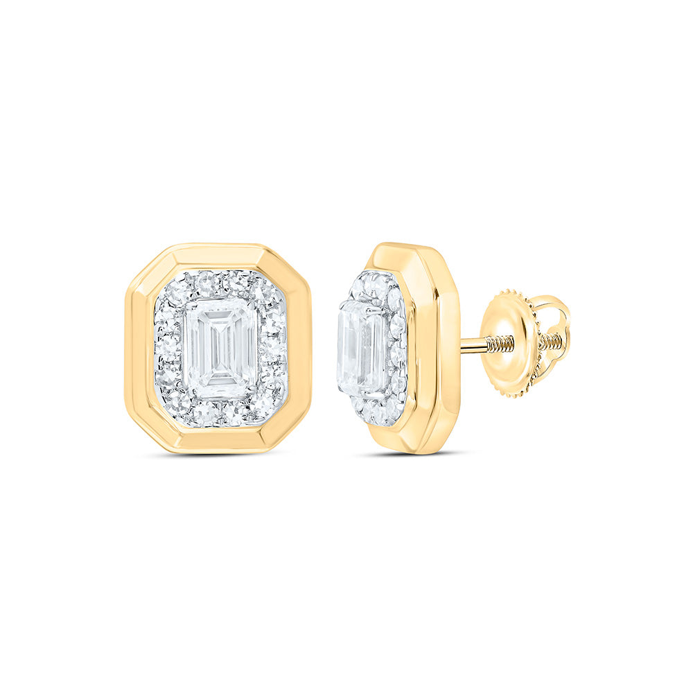 10K Yellow Or White Gold 1 Cttw Lab Grown Diamond Octagon Earring