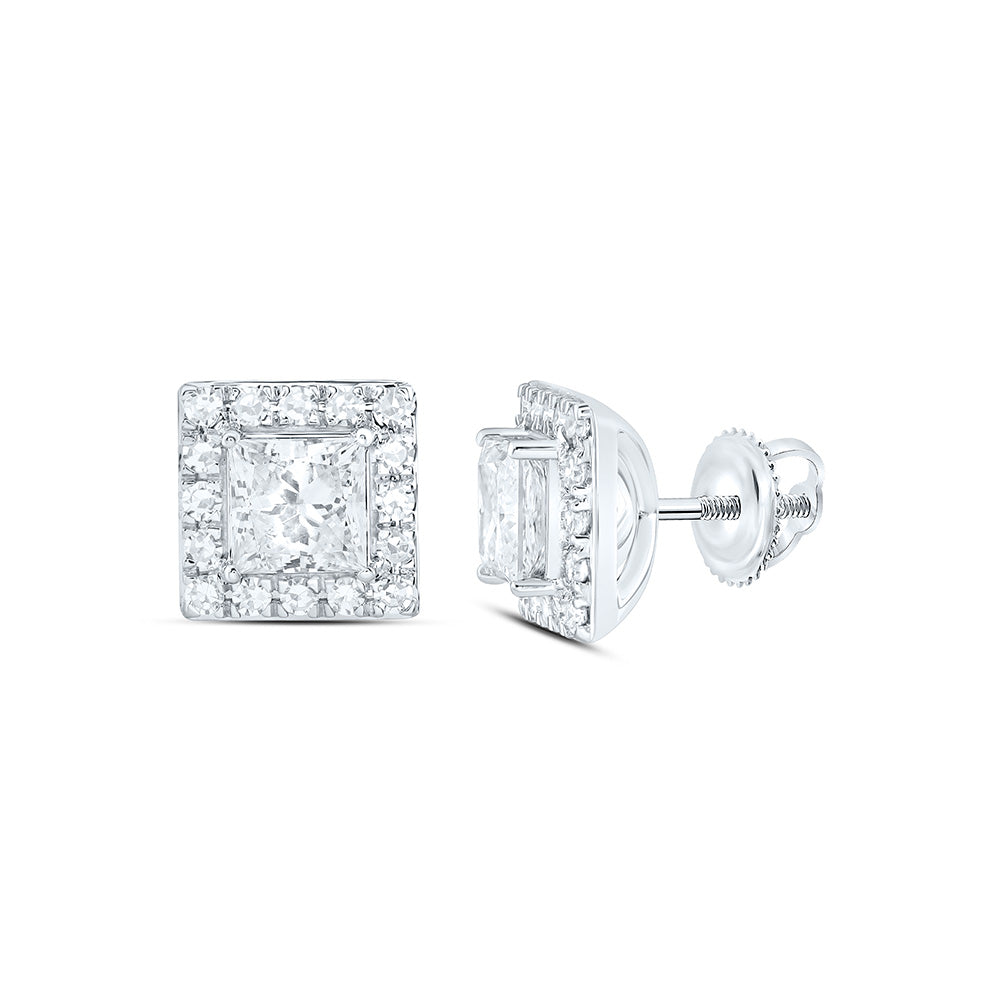 10K Yellow Or White Gold 1 1/3 Cttw Lab Grown Diamond Fashion Square Earring