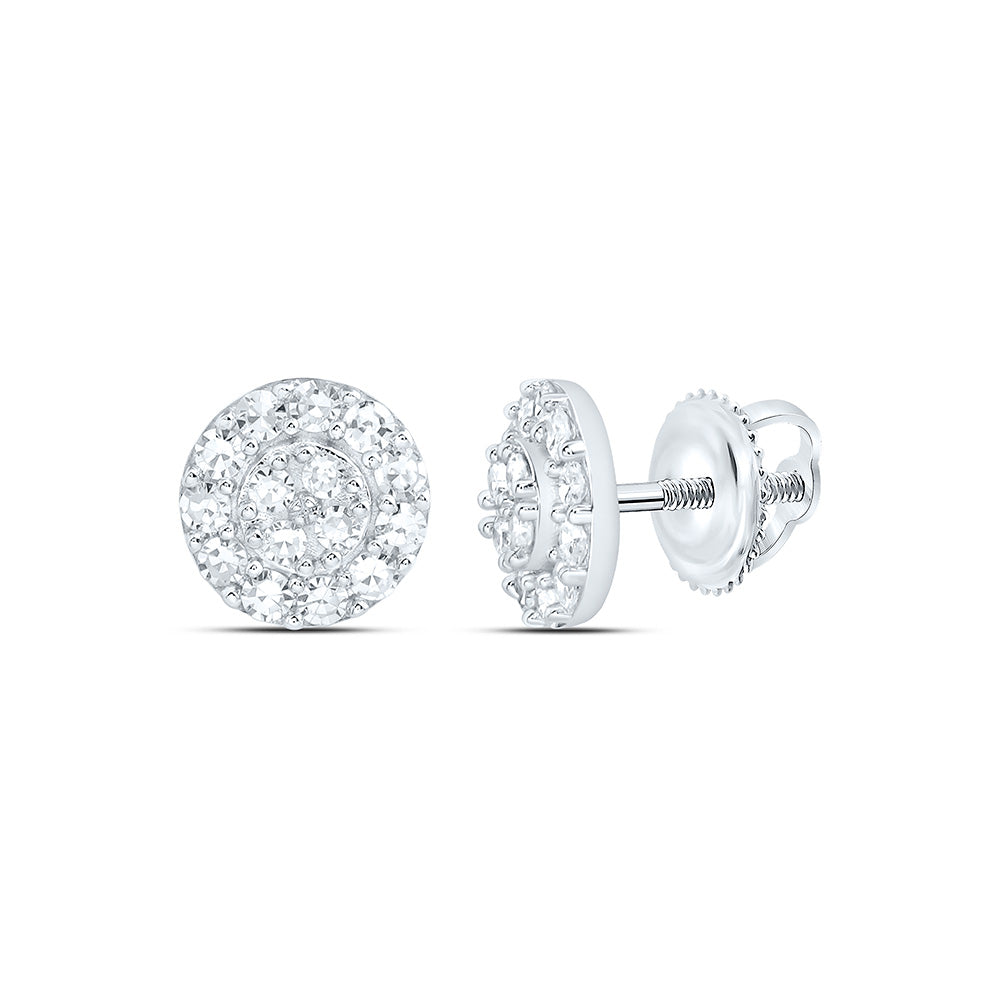 Sterling Silver 1/5 Cttw Lab Grown Diamond Fashion Round Earring