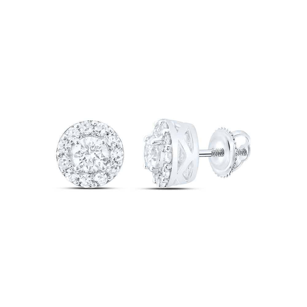 14K Yellow Or White Gold 3/8 Cttw Lab Grown Diamond Round Earring