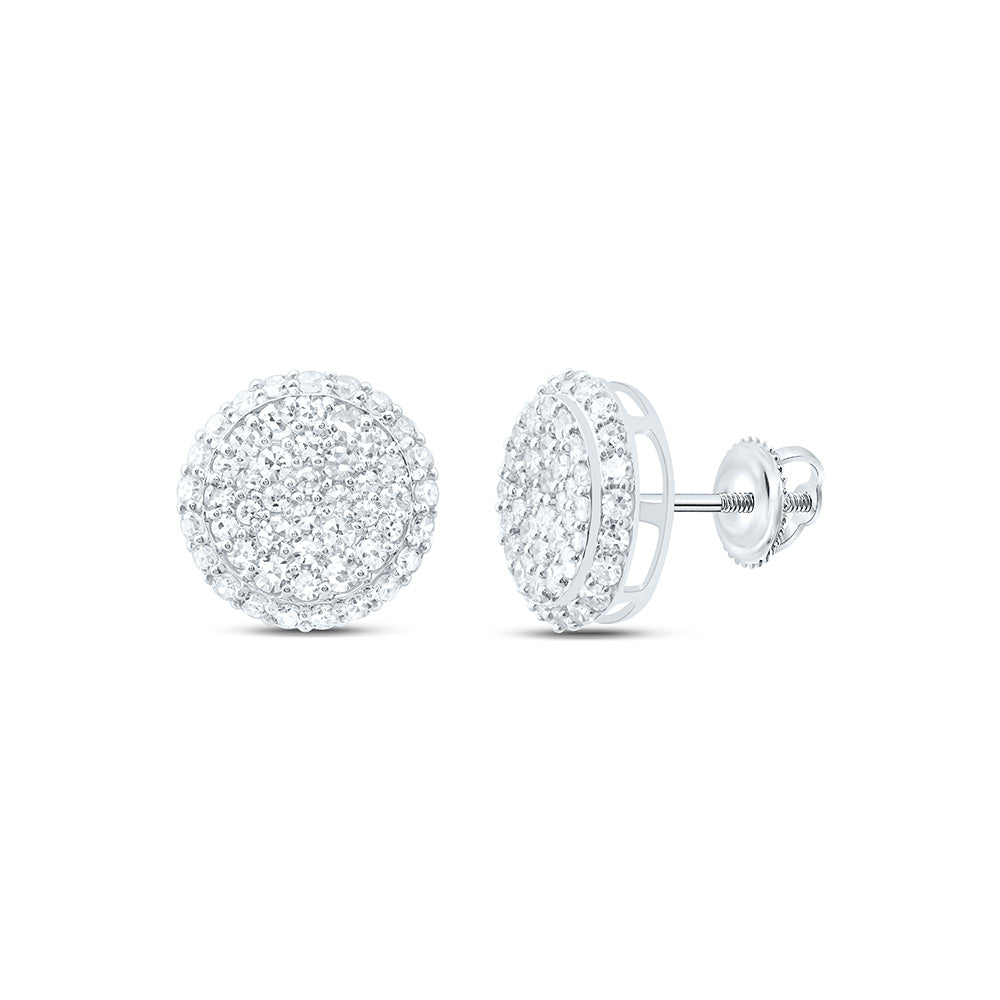 10K Yellow Or White Gold 3/4 Cttw Lab Grown Diamond Round Earring
