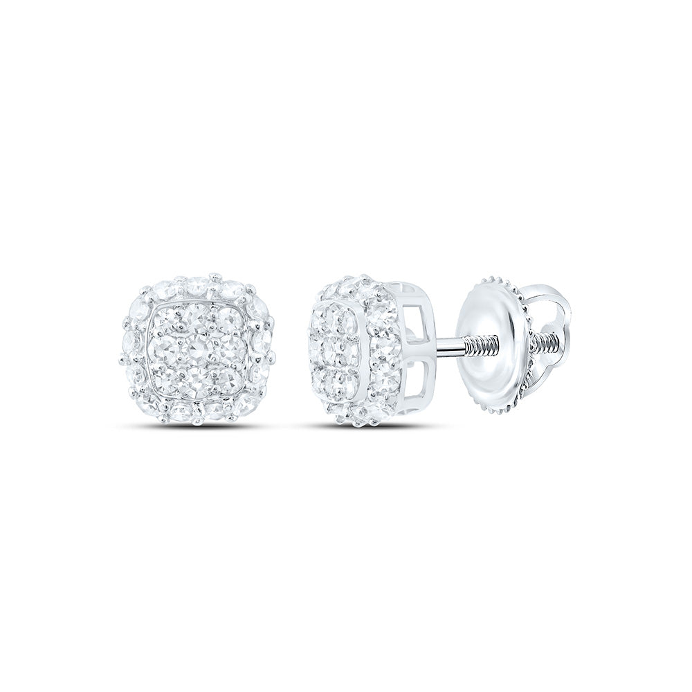 10K Yellow Or White Gold 1/3 Cttw Lab Grown Diamond Cushion Earring