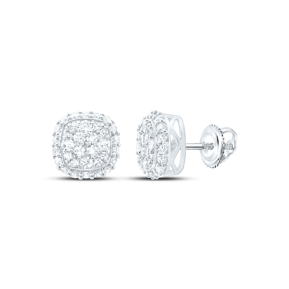 14K Yellow Or White Gold 1/2 Cttw Lab Grown Diamond Cushion Earring