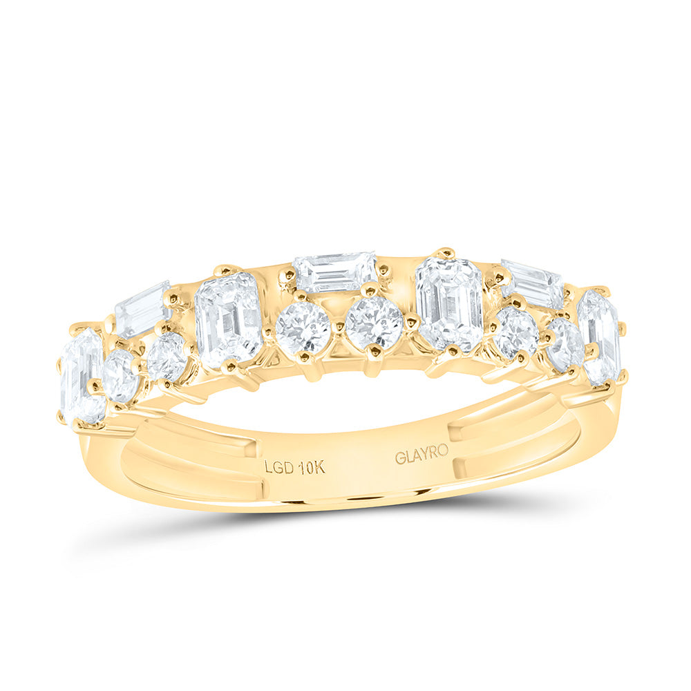 10K Yellow Gold 1 Cttw Lab Grown Diamond Band
