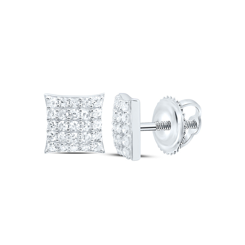Sterling Silver 1/2 Cttw Lab Grown Diamond Earring