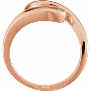 14K Rose Gold Polished Freeform Ring Remount Size 7