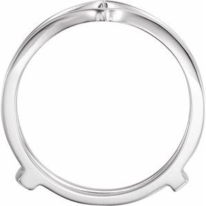 Platinum Polished Ring Guard Size 5