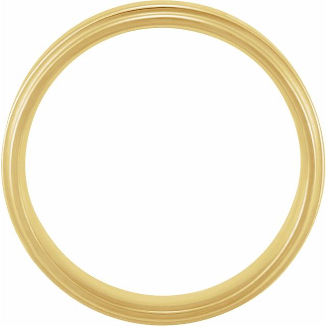 10K Yellow Gold 7 Mm Polished Comfort-Fit Flat Inlay Band, Size 11.5