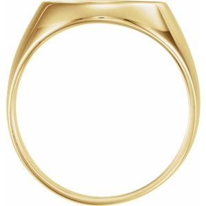 14K Yellow Gold 13 Mm Bezel Set Polished Coin Frame Bezel Ring Mounting Size 10