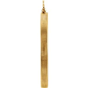14K Yellow Gold 37 Mm Screw Top Polished Coin Edge Coin Frame Bezel Pendant
