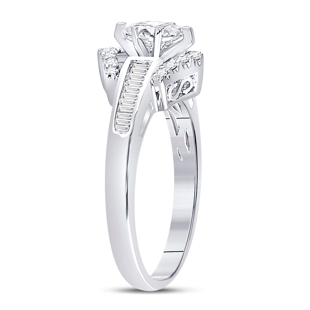 14K White Gold Marquise Diamond Solitaire Bridal Wedding Engagement Ring 3/4 Cttw, Womens Size: 5-10