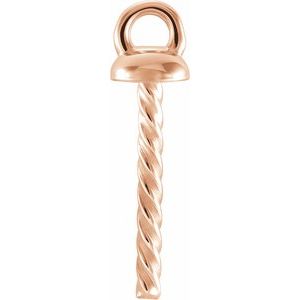 14K Rose Gold Pearl 8.0-9.0 Mm Pearl Cup Pendant Mounting