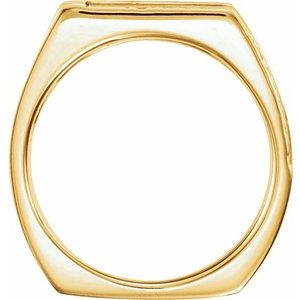 14K Yellow Gold Polished Nugget Ring Size 10