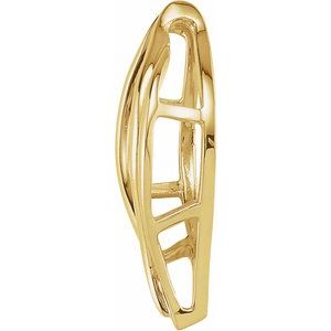 10K Yellow Gold 24 X 14 Mm Polished Pendant Enhancer
