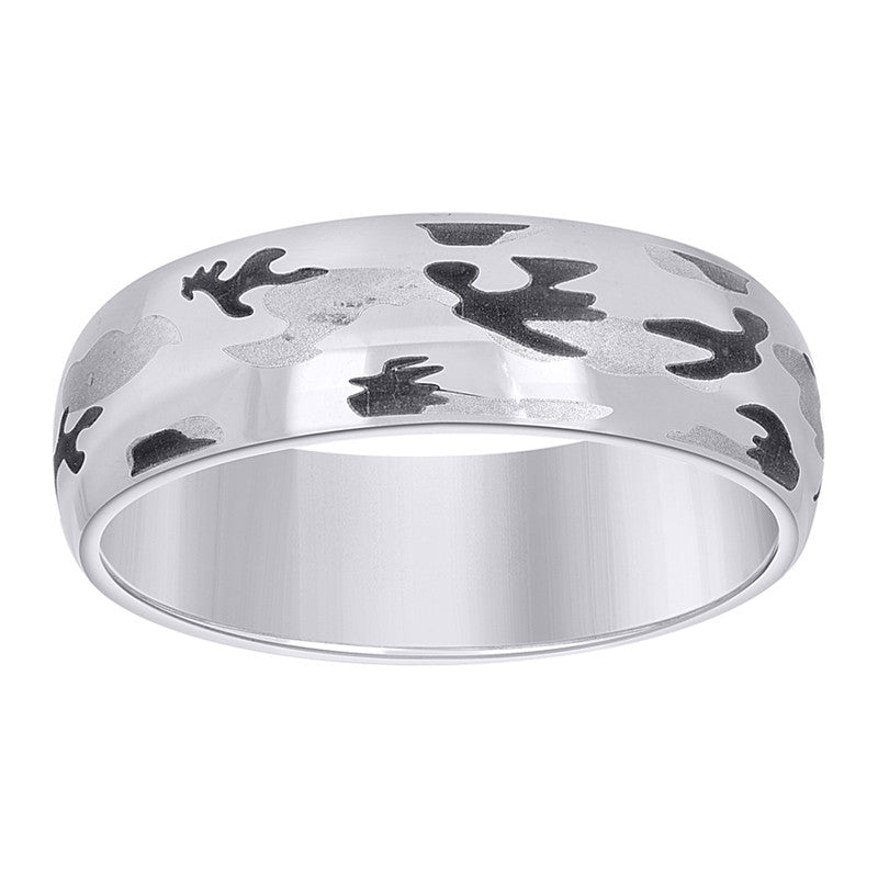 Tungsten Camouflage Military Dome Mens Comfort-fit 8mm Sizes 7 - 14.5 Wedding Band