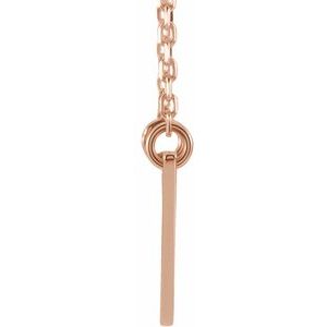 18K Rose Gold-Plated Sterling Silver Engravable Geometric 16-18" Necklace