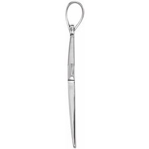 10K Yellow Or White Gold Polished Cross Pendant