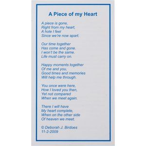Sterling Silver Without Box Polished Piece Of My Heart Necklace With Card