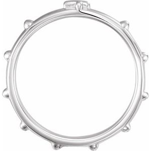 Sterling Silver 2.5 Mm Polished Rosary Ring Size 9