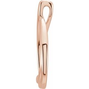 14K Rose Gold 25.5 X 14.5 Mm Polished Freeform Pendant