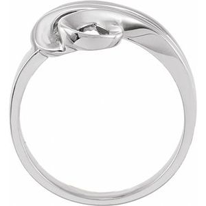 Sterling Silver Polished Freeform Ring Remount Size 7