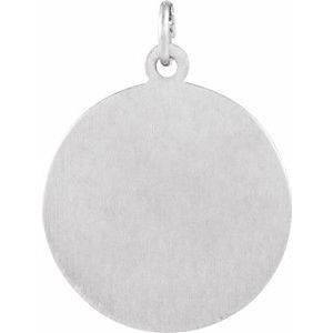 Sterling Silver 18 Mm Polished St. Francis Of Assisi Medal