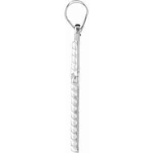 Sterling Silver 12.3 X 8.5 Mm Polished Cross Pendant