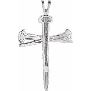 Sterling Silver 43 X 24 Mm Polished Cross Pendant