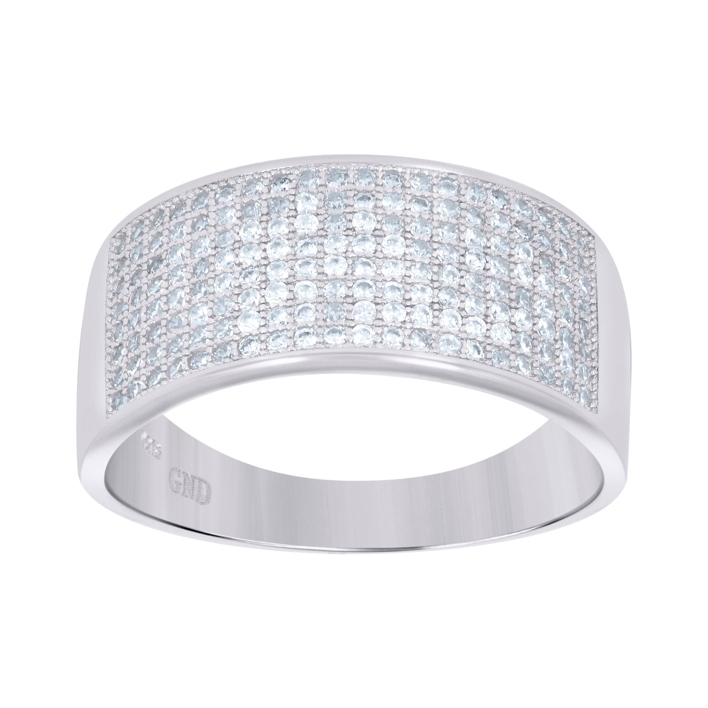 Sterling Silver Mens Cubic Zirconia Bridal Anniversary Engagement Wedding Band Ring