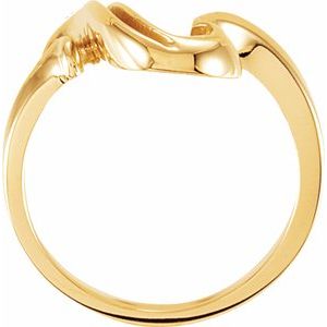 14K Yellow Gold Polished Freeform Ring Size 6