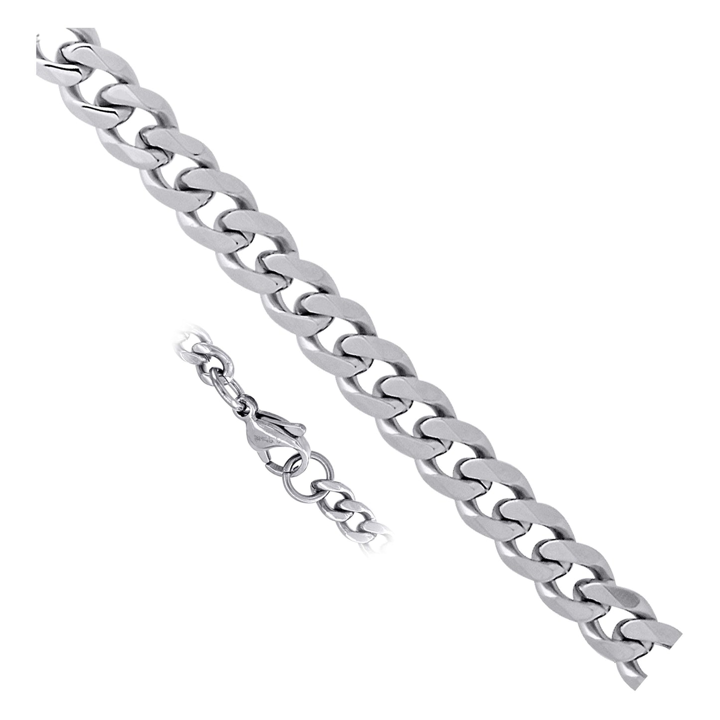 Stainless Steel Unisex 5mm Cuban Fashion Link Bracelet