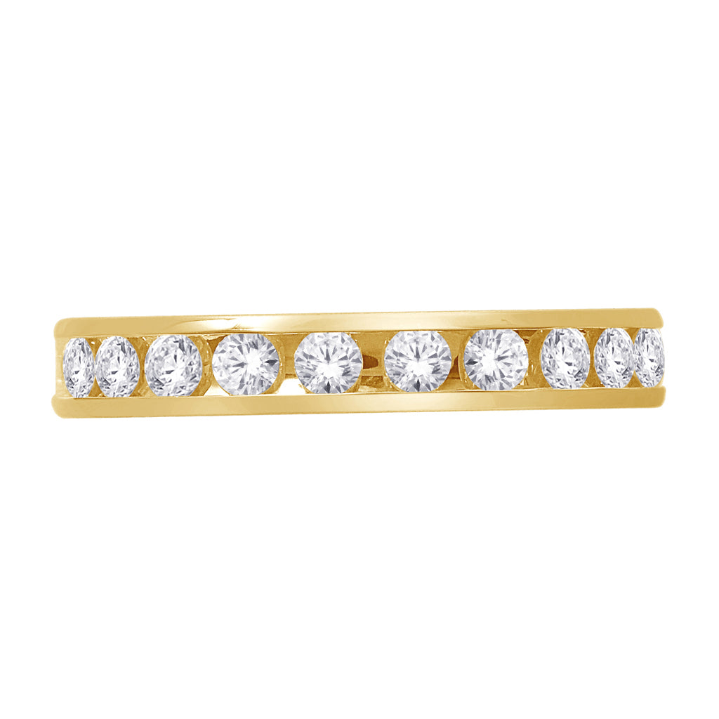 14K Yellow Gold 0.46-0.53 Cttw Diamond Ladies Band