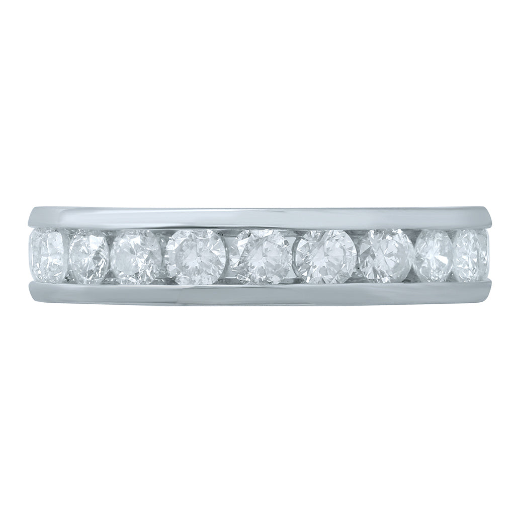 14K White Gold 0.97-1.05 Cttw Diamond Ladies Band