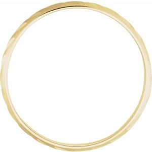 14K Yellow Gold Youth Diamond Cut Ring Size 2