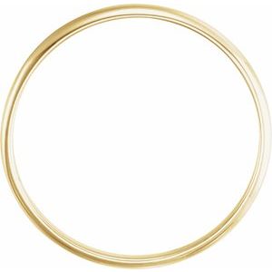 14K Yellow Gold 1.6 Mm Without Box Polished Youth Band Size 1