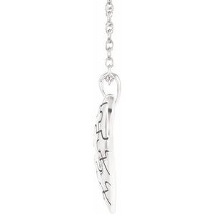 Sterling Silver Without Box Polished Piece Of My Heart Necklace With Card