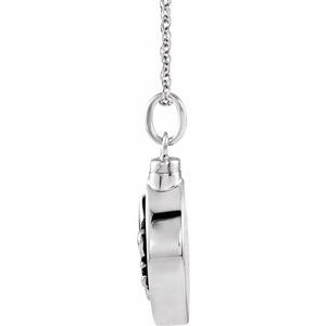 Sterling Silver Without Box Polished Fleur De Lis Ash Holder Necklace