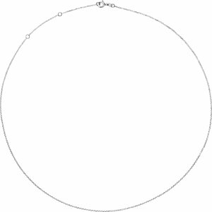 10K Rose Gold Or Rhodium-Plated Sterling Silver 1 Mm 16-18 In Spring Ring Diamond-Cut Cable Chain