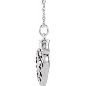 Sterling Silver Without Box Polished Forever Loved Ash Holder Necklace