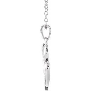 Sterling Silver Round 2 Mm The Broken Wing Necklace, Length: 18 In