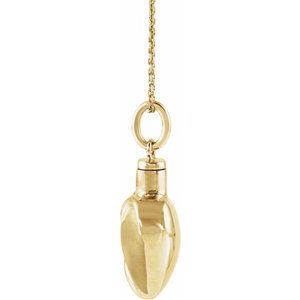 10K Yellow Gold Without Box Polished Heart Ash Holder Necklace