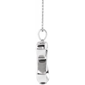 10K White Gold Without Box Polished Infinite Love Ash Holder Necklace