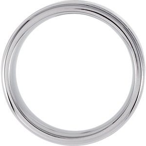 Titanium 7 mm Ridged Band Size 12.5