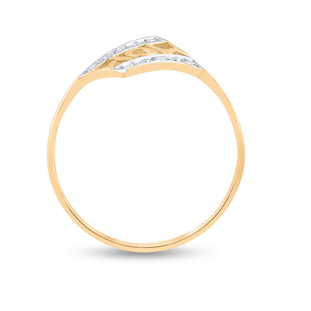 10K Yellow Gold Womens Round Diamond Mom Accent Ring 1/20 Cttw, Womens Size: 5-10
