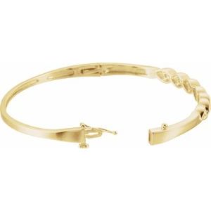 14K Yellow Gold Round 2.2 Mm Natural Diamond 4.7 Mm 6 1/2 In Polished 1/4 Ctw Natural Diamond Bracelet